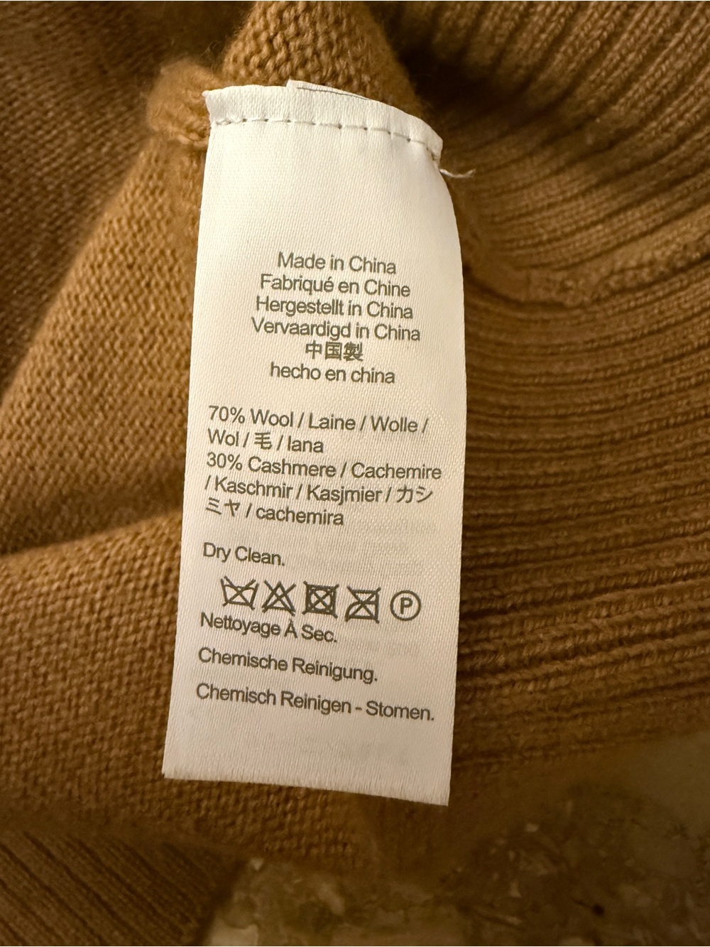 J. Crew Women's Camel/Tan Crewneck Cashmere Wool Long Sweater Medium - Picture 8 of 8